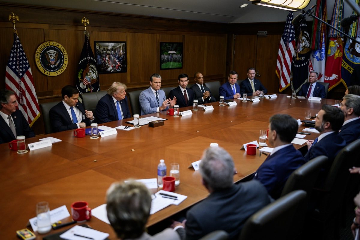 Historic First Televised Camp David Cabinet Meeting Also Makes History as First Televised Camp David Nap